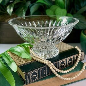 Mikasa Slovenia Meridian 9” Large Footed Lead Crystal Bowl